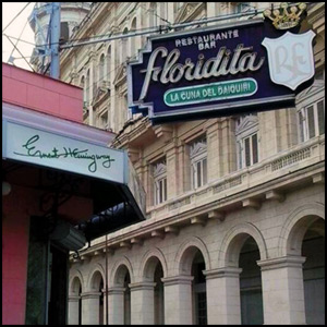 El Floridita by Miss Bono [CC-BY-SA-3.0 (https://creativecommons.org/licenses/by/3.0/], via https://en.wikipedia.org/wiki/File:El_Floridita.jpeg [cropped]