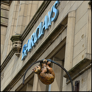 Animal at Barclays by Gareth Milner [CC-BY-SA-2.0 (http://creativecommons.org/licenses/by-sa/2.0)], via Flickr https://flic.kr/p/fj2Kkg [cropped]