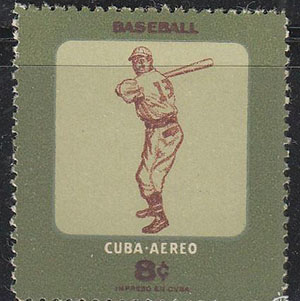 Cuba Baseball Stamp [Fair Use]