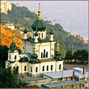 Foros Church near Yalta by Kiyanka (Own work) [CC BY-SA 3.0 (http://creativecommons.org/licenses/by-sa/3.0)], via Wikimedia Commons http://commons.wikimedia.org/wiki/File%3A%D0%A6%D0%B5%D1%80%D0%BA%D0%B2%D0%B0_%D0%92%D0%BE%D1%81%D0%BA%D1%80%D0%B5%D1%81%D1%96%D0%BD%D0%BD%D1%8F_%D0%A5%D1%80%D0%B8%D1%81%D1%82%D0%BE%D0%B2%D0%BE%D0%B3%D0%BE_%D0%A4%D0%BE%D1%80%D0%BE%D1%81_01.jpg