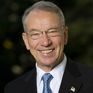 Senator Chuck Grassley via  https://en.wikipedia.org/wiki/Chuck_Grassley#/media/File:Sen_Chuck_Grassley_official.jpg [Public Domain]