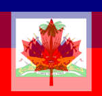 Flags of Haiti and Canada
