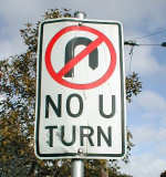 No U-Turn Sign