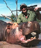 Dead Hippo and Live Hunter